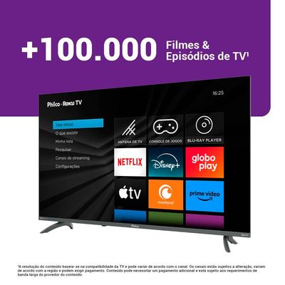 Smart TV FHD 43” Philco Led Roku TV Dolby Audio PTV43VA4REGB