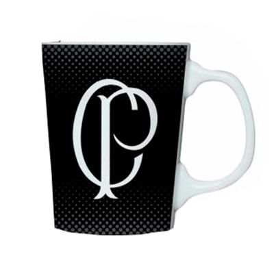 Caneca Porcelana Premium BrasFoot Corinthians 260 ML Licenciada Branco