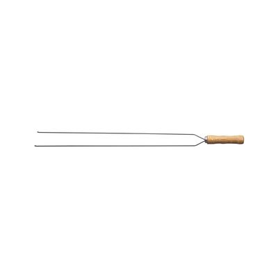 Espeto Duplo para Churrasco Tramontina com Lamina em Aço Inox e Cabo de Madeira 75 cm