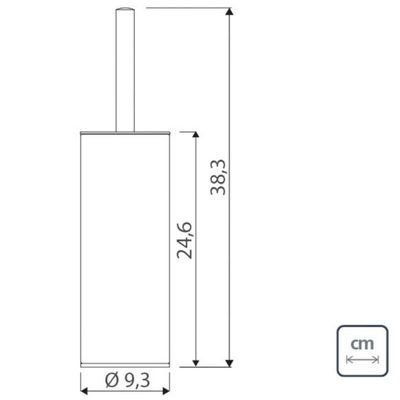 Escova Sanitária com Suporte Aço Inox Tramontina Lavatina Vaso Sanitário Banheiro Lavabo