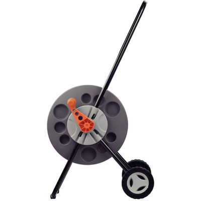 Enrolador de Mangueira Tramontina até 55m 1/2" com Rodinhas Suporte Giratório Pátio Jardim