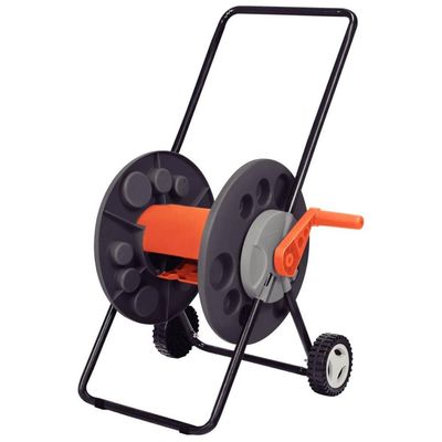 Enrolador de Mangueira Tramontina até 55m 1/2" com Rodinhas Suporte Giratório Pátio Jardim