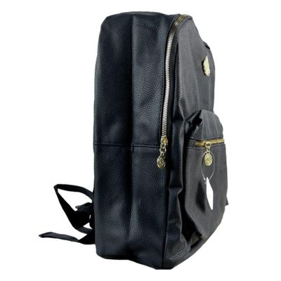 Mochila Feminina Preta Média Executiva Resistente Em Poliuretano  Majestic  Yins Brasil  Preto