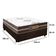 Cama Box Casal Suede + Colchão Molas Ensacadas Texas Prime Colchões 138x188x60cm Marrom