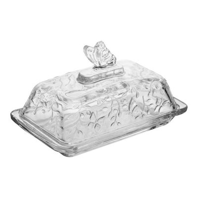 Manteigueira Cristal Com Tampa New Butterfly 18 X 10 X 10,8 Cm Lyor