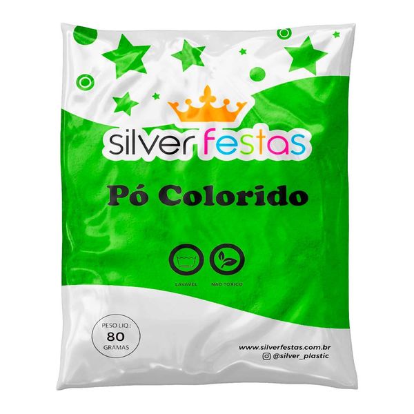 Pó Colorido Verde 100G Pó Colorido Verde 100G