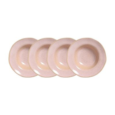 Conjunto de Pratos de Sobremesa Orgânico Litchi 250ml 4 Peças Porto Brasil Rosa