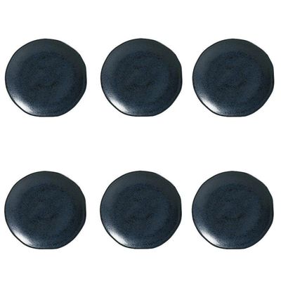 Conjunto De Pratos De Sobremesa 06 Peças Orgânico Night Blue Porto