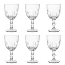 Conjunto De Taças De Vidro Para água 6 Peças 300 Ml Faces Transparente Lyor