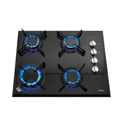 Cooktop A Gás Philco 4 Bocas Chef 4 Vidro Temperado Bivolt