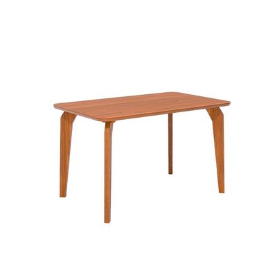 Conjunto de Mesa Retangular com Tampo MDF Papaia e 4 Cadeiras Juparanã Revestimento Sintético Marrom e Cinamomo