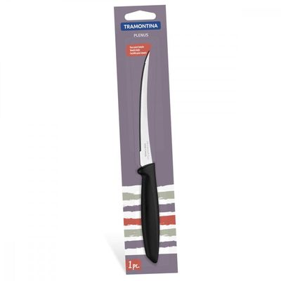 Faca para Tomate Tramontina Plenus com Lamina em Aço Inox e Cabo de Polipropileno Preto 5"