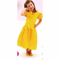 Fantasia Infantil Princesa Bebela Amarela - Tam. G (7 a 9 anos) - Anjo Fantasias
