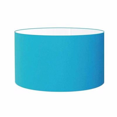 Cúpula Abajur Cilíndrica Cp-7023 ø50x21cm Azul Turquesa