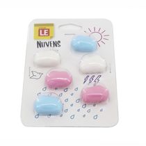 Ímã Le Nuvem Colorido 3,2x2,2cm com 6 Unidades