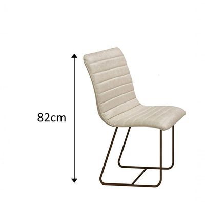 Conjunto Itália Com 4 Cadeiras E Base Tocantins Bm Tubulares Off White-courissimo 133