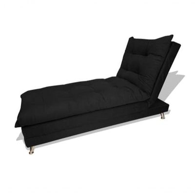 Bicama Lavinia Para Sala Quarto Suede Preto Sj Móveis E Decoração