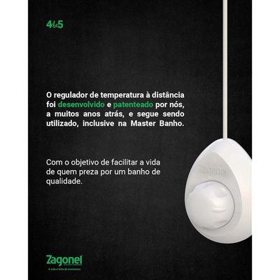Ducha Master Banho Eletrônica 7500w, Zagonel, Branco, 220volts