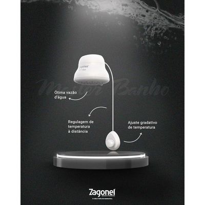 Ducha Master Banho Eletrônica 7500w, Zagonel, Branco, 220volts