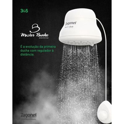Ducha Master Banho Eletrônica 7500w, Zagonel, Branco, 220volts