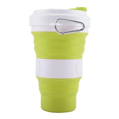Copo Ecologico Retratil Silicone Grande Dobravel 550ml Verde