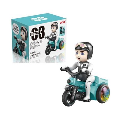 Boneco Com Triciclo Musical Luz E Som - Jmd Toys