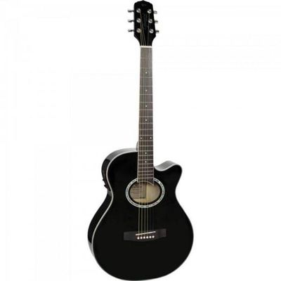 Violão Mini-jumbo Cutaway Aco Gsf-1d Preto Giannini
