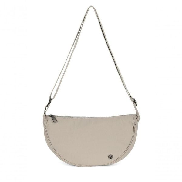 Bolsa Meia Lua Transversal Náilon Up4you Cinza