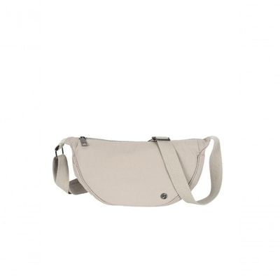 Bolsa Meia Lua Transversal Náilon Up4you Cinza
