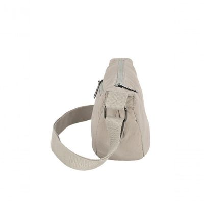 Bolsa Meia Lua Transversal Náilon Up4you Cinza