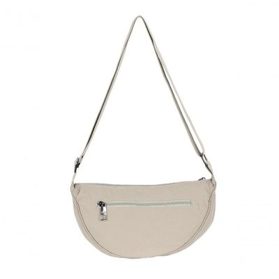Bolsa Meia Lua Transversal Náilon Up4you Cinza