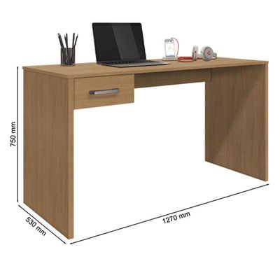 Mesa Para Computador Com Gaveta E Gaveteiro Gávea Com Chave 4 Gavetas Freijó Fosco - Móveis Leão