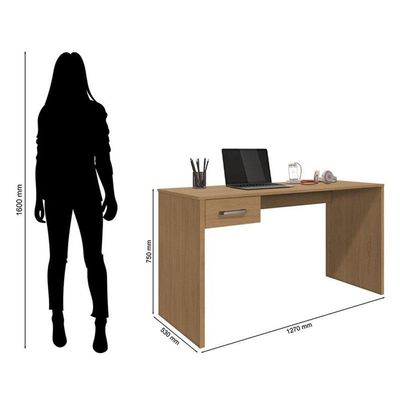 Mesa Para Computador Com Gaveta E Gaveteiro Gávea Com Chave 4 Gavetas Freijó Fosco - Móveis Leão