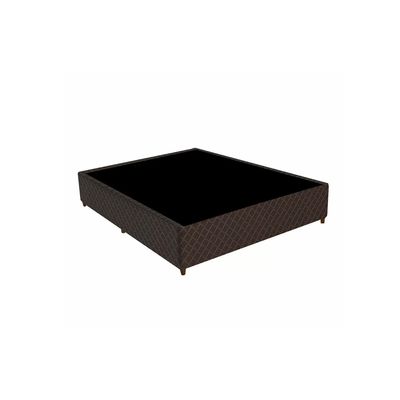Conjunto Cama Box Casal New York 138x188cm Colchão Gazin Marrom