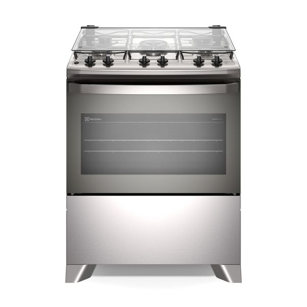 Fogão 5 bocas Electrolux Cinza Efficient Mesa Inox, PerfectCook e VaporBake® (FE5IG) Bivolt