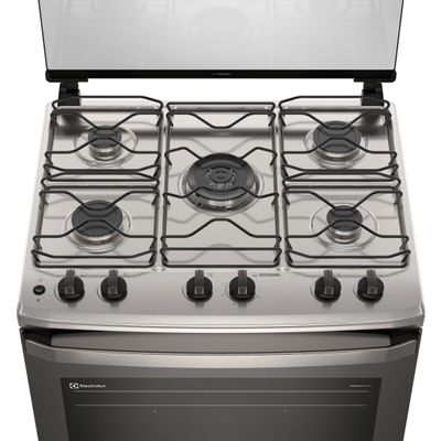 Fogão 5 bocas Electrolux Cinza Efficient Mesa Inox, PerfectCook e VaporBake® (FE5IG) Bivolt