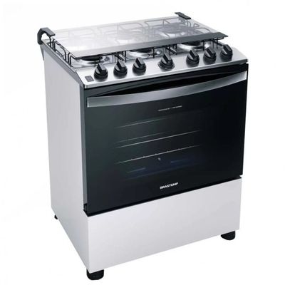 Fogão 6 Bocas com Acendimento Automático BFS6NCB Brastemp Branco / Bivolt