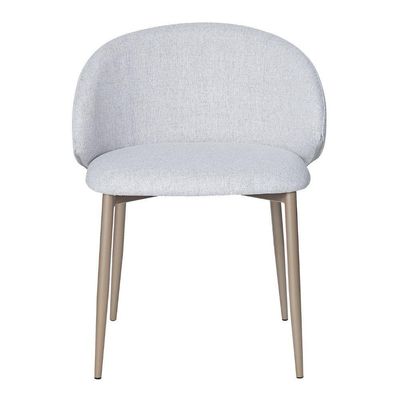 Cadeira Firenze Base Champagne - Tecido Cinza