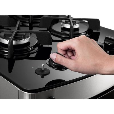 Fogão a Gás de Piso Consul 4 bocas Automático CFO4VAR Inox / Bivolt
