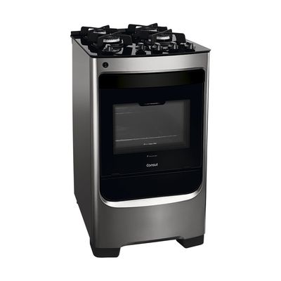 Fogão a Gás de Piso Consul 4 bocas Automático CFO4VAR Inox / Bivolt