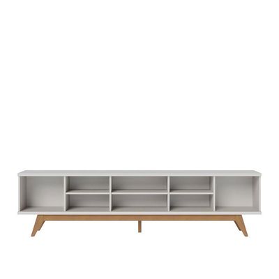 Bancada Fortaleza 218cm 4 Portas De Giro - Ssx Multicoisas Cor Off White Matte