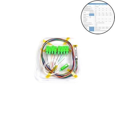 Cabo óptico Splitter Evus Plc1x8 Sc-apc 1m G657a1