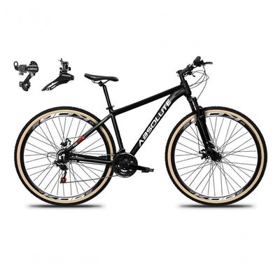 Bicicleta Aro 29 Absolute Nero 5 Alumínio 24v Câmbios Shimano Freio A Disco Mountain Bike preto Tam: 17