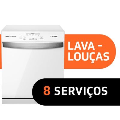 Lava-Louças 8 Serviços de Lavagem BLF08BB Brastemp Branco / 110V