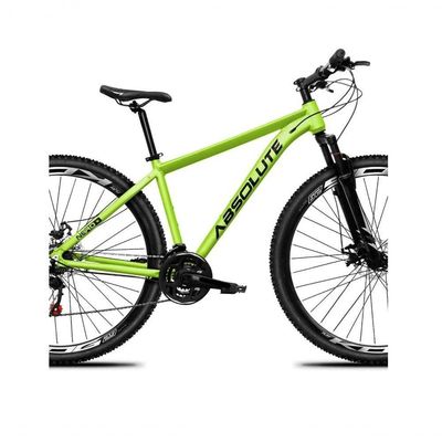 Bicicleta Aro 29 Absolute Nero 5 Alumínio 21v Câmbios Shimano Freio A Disco Mountain Bike Verde Tam: 15