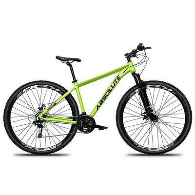 Bicicleta Aro 29 Absolute Nero 5 Alumínio 21v Câmbios Shimano Freio A Disco Mountain Bike Verde Tam: 15