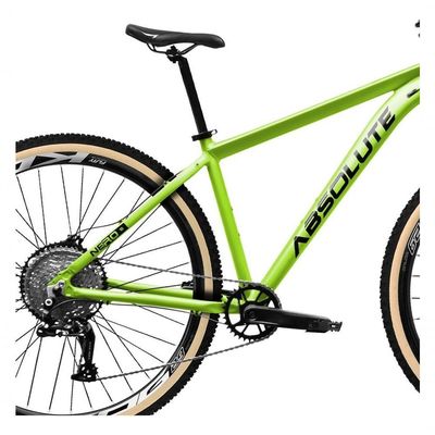 Bicicleta Aro 29 Absolute Nero 5 12v Hollowtech K7 Freio Hidráulico Garfo Trava No Guidão Verde Tam: 15