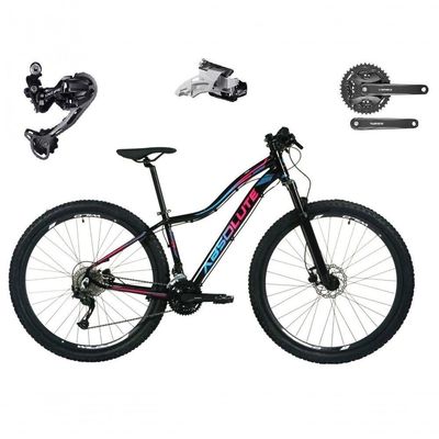 Bicicleta Aro 29 Absolute Hera Câmbios Shimano Deore E Altus 27v Freio Hidráulico K7 Garfo C-trava preto Tam: 17