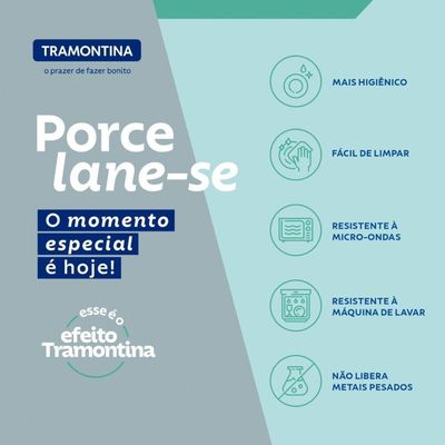 Aparelho De Jantar Em Porcelana 20 Peças Street Tramontina