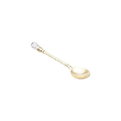 Conjunto 6 Colheres De Café De Zamac Crystal Dourado 11 Cm Wolff